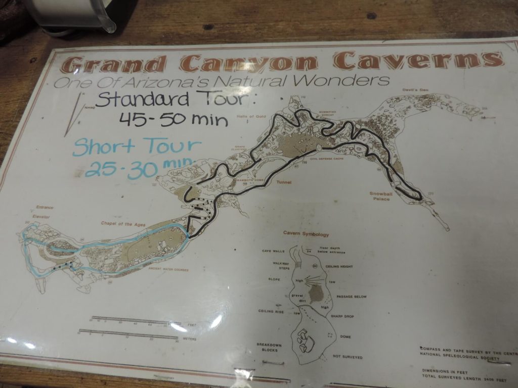 Trajeto da Caverna do Grand Canyon