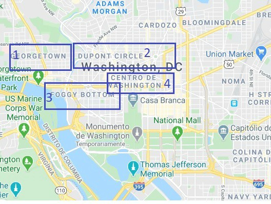 Melhores bairros de Washington DC para se hospedar